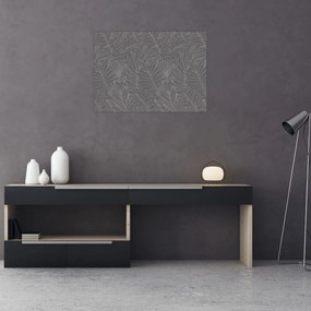 Obraz - Šedé palmové listy (70x50 cm)