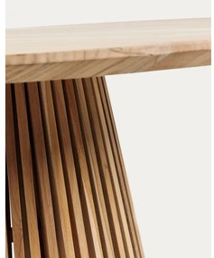 Okrúhly jedálenský stôl z tíkového dreva v prírodnej farbe ø 90 cm Jeanette – Kave Home