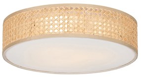 Orientálne stropné svietidlo ratan 40 cm 3-svetlo - Tromma