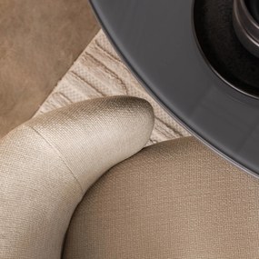 Jídelní židle LARISA světle béžová/černá