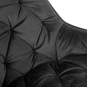 Jedálenská stolička CHERRY zamatová čierna ALL 999189