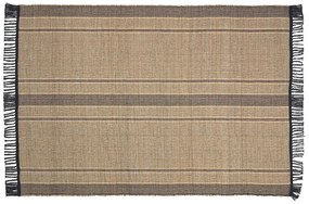 Obojstranný koberec z morskej riasy v čiernej a prírodnej farbe 160x230 cm Brunilda – Kave Home