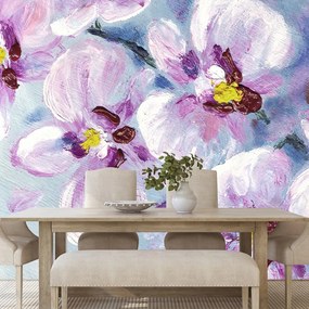 Tapeta romantické fialové kvety - 300x200