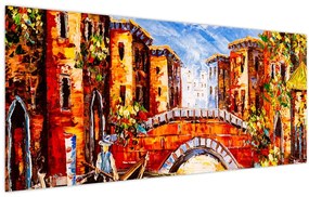 Obraz - Olejomaľba mesta III. (120x50 cm)