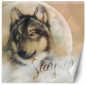 Fototapeta, Hnědý vlk Vintage - 100x100 cm