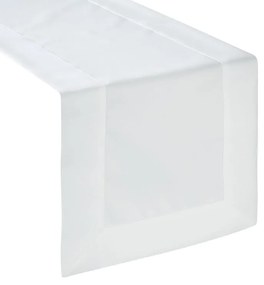 Vodoodpudivý behúň na stôl Aleksa 40 × 180 cm – biely