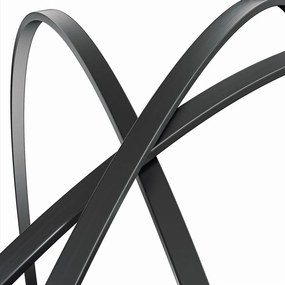 Erga Oval, oválne zrkadlo 55x100cm, čierny rám, ERG-V01-OVAL-5510-BK