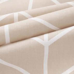 Goldea bavlnený záves - biely cikcak na béžovom 240x150 cm