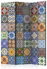 Paraván - Colorful Mosaic [Room Dividers] Veľkosť: 135x172, Verzia: Akustický
