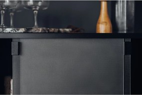Čierna vitrína s posuvnými dverami 70x109x40 cm Lekko – noo.ma