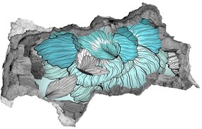Nálepka 3D diera na stenu Kvetinový vzor nd-b-117259293