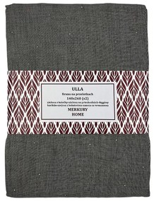 Záclona na priechodkách Ulla polyester tmavo šedá 140x260 Merkury Home II/22