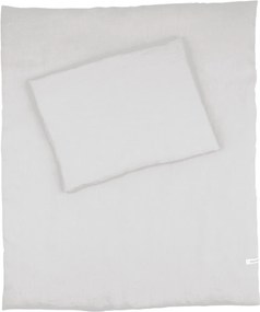 Ľanová sada do postieľok s výplňou svetlo šedá 50x65 cm