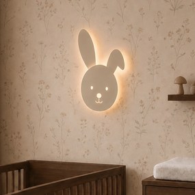 Detské nástenné svietidlo béžové vrátane LED 3-stupňové stmievateľné - Benny the Bunny