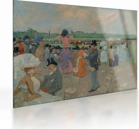 Sklenený obraz - Jean-Louis Forain, The Races at Longchamp, reprodukcia (70x50 cm)