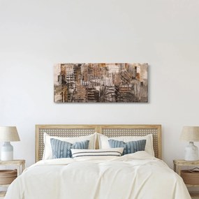 Obraz - Abstrakcia v hnedých tónoch (120x50 cm)