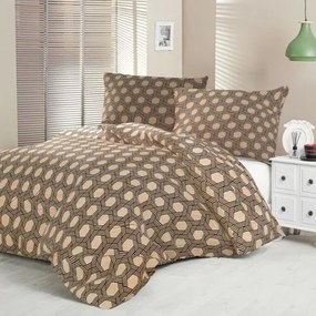 Kvalitex Saténové povlečení Luxury Collection Carero béžová, 220 x 200 cm, 2 ks 70 x 90 cm