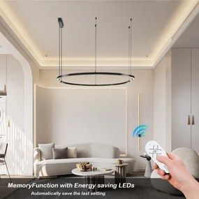 Immax NEO 07329L - LED stmievateľný závesný luster na lankách FINO 72W/230V 120 cm čierna Tuya+DO