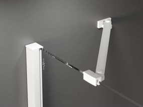 Mexen Velar Duo, posuvné dvere do otvoru 150x200 cm, 8mm číre sklo, biela, 871-150-000-02-20