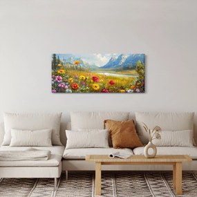 Obraz - Maľovaná krajina (120x50 cm)