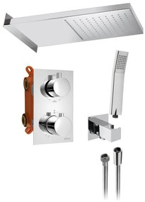 Sapho Sapho, KIMURA podomietkový sprchový set s termostatickou batériou, box, 3 výstupy, chróm, KU383-21
