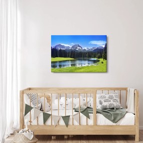 Obraz - Zasnežené vrcholky hôr (90x60 cm)