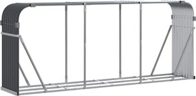 vidaXL Držiak na drevo, antracitový, 234x45x100 cm, pozinkovaná oceľ