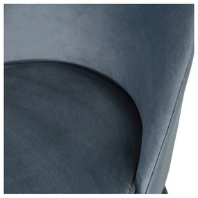 Modré zamatové jedálenské stoličky v súprave 2 ks Vogue – WOOOD