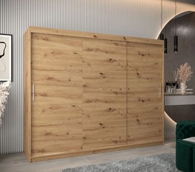 Skriňa s posuvnými dverami v šírke 250 cm TIMEA - dub artisan