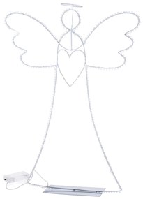 Vianočná svietiaca dekorácia Anjel so svätožiarou, 36 x 44 cm, 35 LED