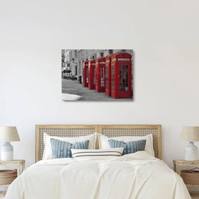 Sklenený obraz - Londýnske telefónne búdky (70x50 cm)