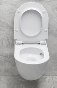 GSI GSI, PURA závesná WC misa, Swirlflush, 55x36 cm, biela dual-mat, 881509