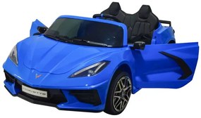 LEAN CARS Elektrické autíčko Corvette Stingray TR2203 - modré - motor 2x45W - BATÉRIA - 12V7Ah - 2023