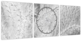 Obraz - Pampas grass N⁰1 (s hodinami) (90x30 cm)