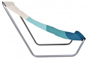 Skladacie plážové kreslo OLEK - modré pruhy