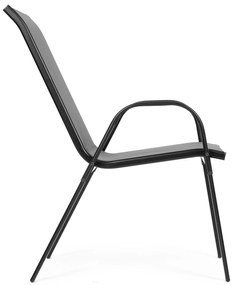 MultiGarden Sada záhradných stoličiek na balkón, terasu, 4 kusy - sivá MultiGarden