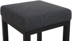 Barová stolička Taylor 85 cm - látka, kovové nohy čierne - Tmavo sivá