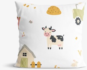 Goldea detská bavlnená obliečka na vankúš - život na farme 30 x 50 cm