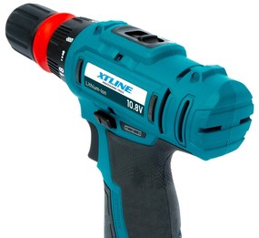 XTline Aku vŕtačka 10,8V a 2batérie a box a príslušenstvo 13 dielov