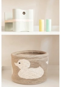 Béžový bavlnený organizér Kindsgut Duck, ø 16 cm