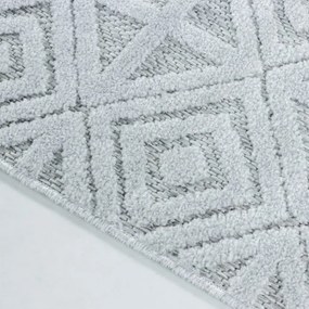 Šnúrkový koberec Bahama ornament krémový / sivý