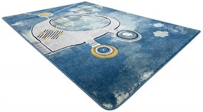 Dywany Łuszczów, Detský kusový koberec Petit Helicopter blue, 120x170, modrá, detská izba