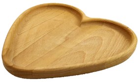 AMADEA Drevený podnos v tvare srdca, masívne drevo, rozmer 19,6x18,6x2 cm