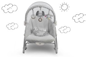 Hojdacie lehátko Nukido s vibráciou - sivé