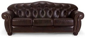 furniture-nabytek.cz - Pohovka Chesterfield Hereford 3-miestna z pravej kože, hnedá