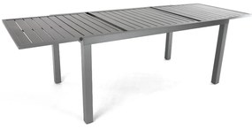 Záhradný stôl Mirolo, 160–240 × 89 cm, čierna