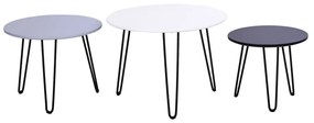 Súprava 3 odkladacích stolíkov Bonami Selection Fabio White