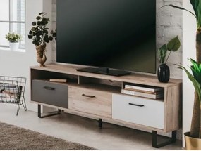 TV skrinka Orlandos, dub/sivá/biela%