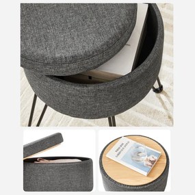 Taburetka s vekom LOM002G02 sivá