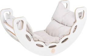 Multifunkčná detská súprava 4v1 – hojdačka, šmykľavka a vankúš svetlobéžová